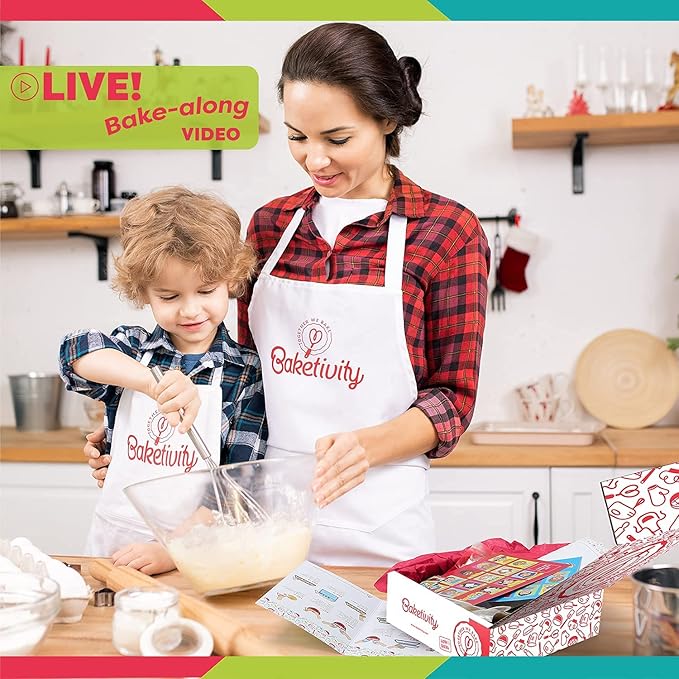 Baketivity Pretty Petals Cookie Making Kit for Kids - DIY Baking Set with Pre-Measured Ingredients - Party Supply Kit for Children Ages 6 and Up - Best Gift Idea for Boys and Girls