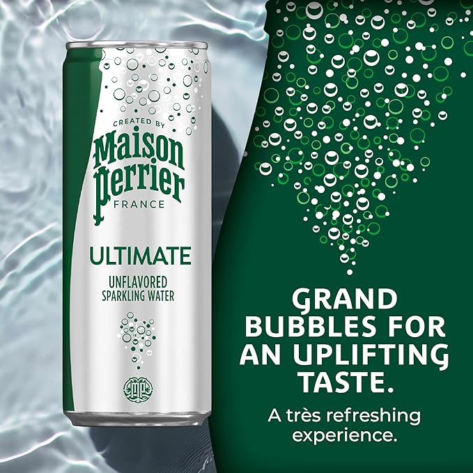 Maison Perrier Ultimate Sparkling Water, 11.15 Fl Oz Cans, 8 Count, 3 Pack