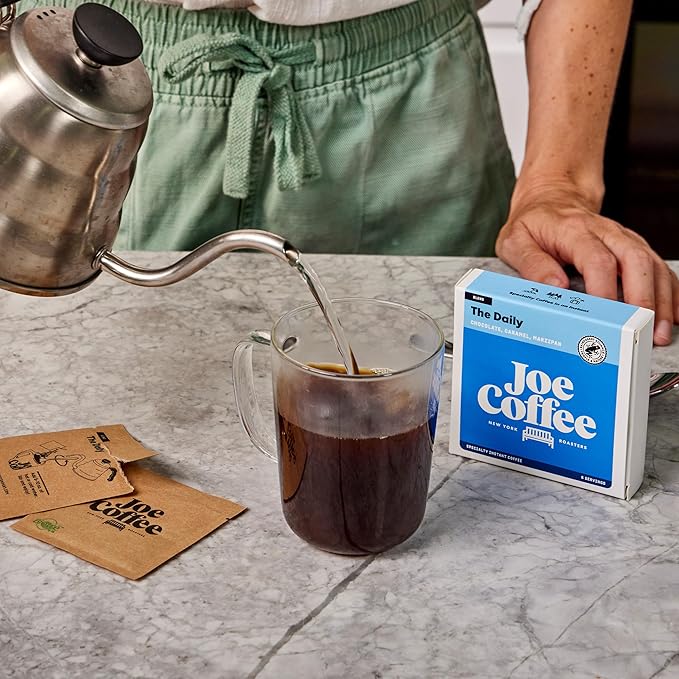 Joe Coffee Company - Nightcap Decaf Specialty Instant Coffee Packets (6 Sachets) | NYC Roaster, Kosher, Climate-Friendly