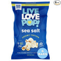 Live Love Pop Sea Salt Flavored Gourmet Popcorn, 4.4 Oz (Pack of 6), Healthy Snack, Gluten Free, Vegan & Non-GMO, Mission Driven Munchies