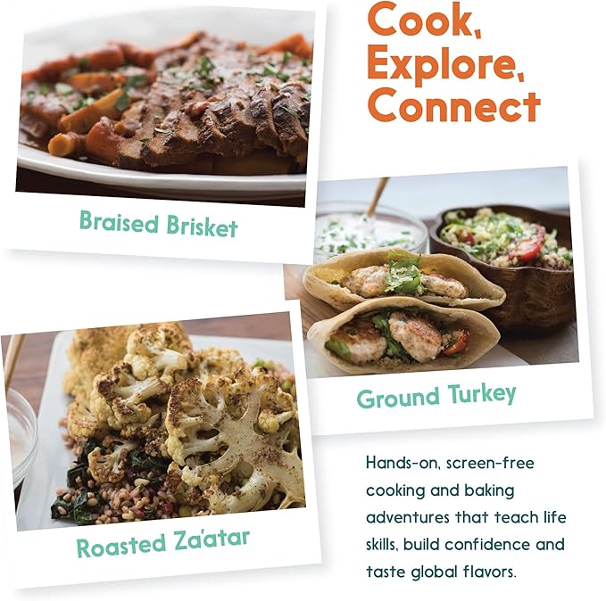 eat2explore Cooking Kits for Kids – Interactive & Educational Kids Cooking Sets Real for Ages 5 and Up,3 Recipe Cards & Global Ingredients – Fun Gift for Young Chefs | Explore Israel
