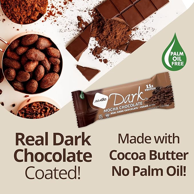 NuGo Dark Variety - Pretzel w/ Sea Salt 12 bars & New! Chocolate Almond w/ Sea Salt 12 bars, 12g Protein Bar, Vegan, Gluten Free, Non-GMO, Kosher Pareve, 24 count