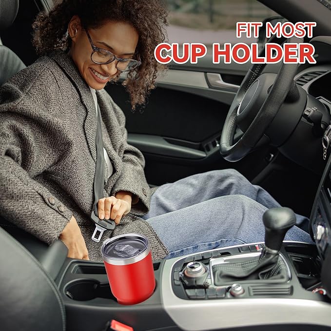 30 oz Tumbler with Lid Stainless Steel Tumblers Bulk Vacuum Insulated Cup Reusable Powder Coated Travel Mug Double Wall Leak Proof Cups Keep Cold Drinks for 12 Hours Wine Red, Set of 12