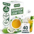 LeafLea 40 Premium Soursop Leaf Tea Bags, Pure & Natural Sour Sop Leaves, Graviola Leaves Tea, Hoja Guanabana Tea, Natural Digestion Support Herbal Tea Bags, Nutrient-Rich, No Sugar, No Caffeine