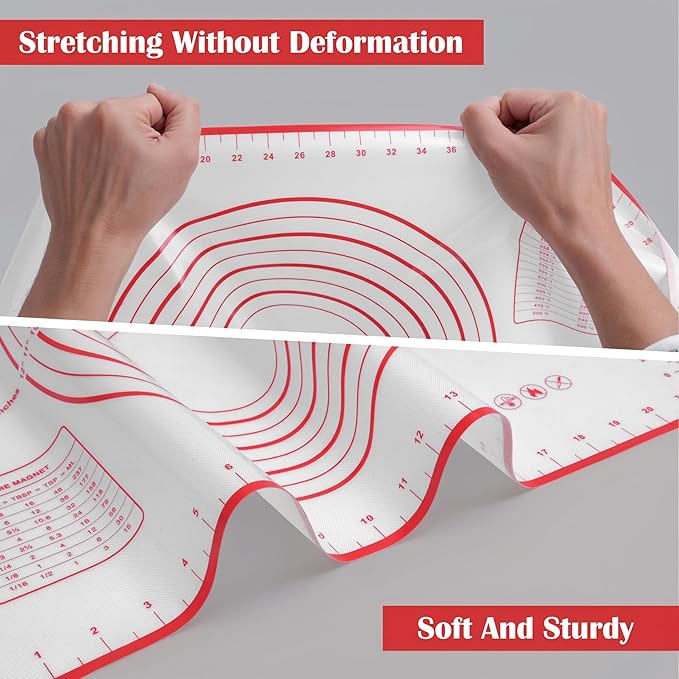 BlueBark 1 PCS - 24"L x 20"W Non-stick Silicone Baking Mat for Pastry & Dough, Sourdough Bread Making Tools, Kitchen Counter, Cooking Enthusiasts