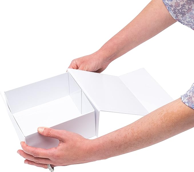 Prime Line Packaging Christmas Gift Boxes with Lids, Holiday Gift Boxes for Presents, Mini White Gift Box for Small Business, Birthdays, Weddings, Jewelry Storage, Bulk, 6x6x3, 15 Pack