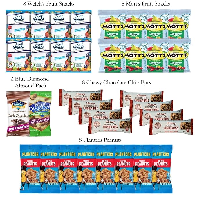 Foxy Fane 66-Count Holiday Gift Box - 66 Healthy Snacks & Treats - Perfect Variety Pack for Easter - Great for Family, Friends & Office