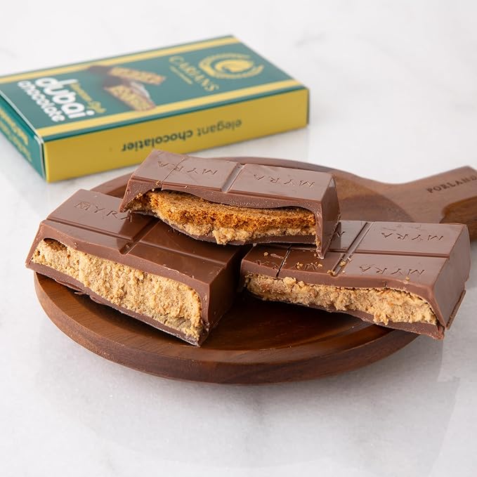CARIANS Dubai Chocolate with Pistachio and Kunafa, Luxury Assorted Individually Wrapped Chocolate Bar with Pistachio, Great for Gift Giving, Anniversary, Thanksgiving, Christmas