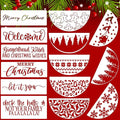 Christmas Stencils for Painting 12” Xmas Stencil for Wood Half Round Holiday Stencils Merry Christmas Let It Snow Templates for Porch Door Home Decor