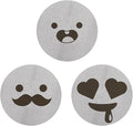 51mm Espresso Puck Screen 3-Pack, Lower Shower Screen, Metal Coffee Reusable Filter for Espresso Portafilter Basket, 1.7 Thickness(Cute Face)