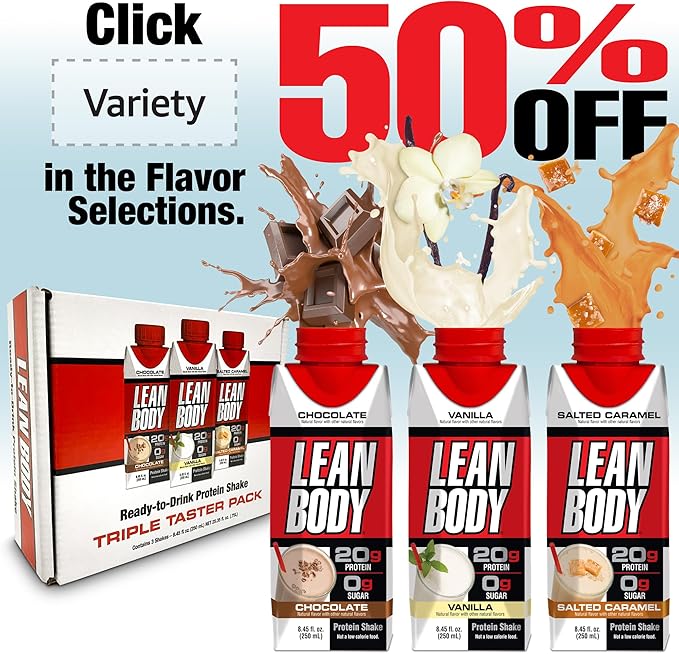 Labrada Lean Body Ready-to-Drink Vanilla Protein Shake,40g Protein,Whey Blend,0 Sugar,Gluten Free,22 Vitamins & Minerals,17 Fl Oz (Pack of 12) LABRADA