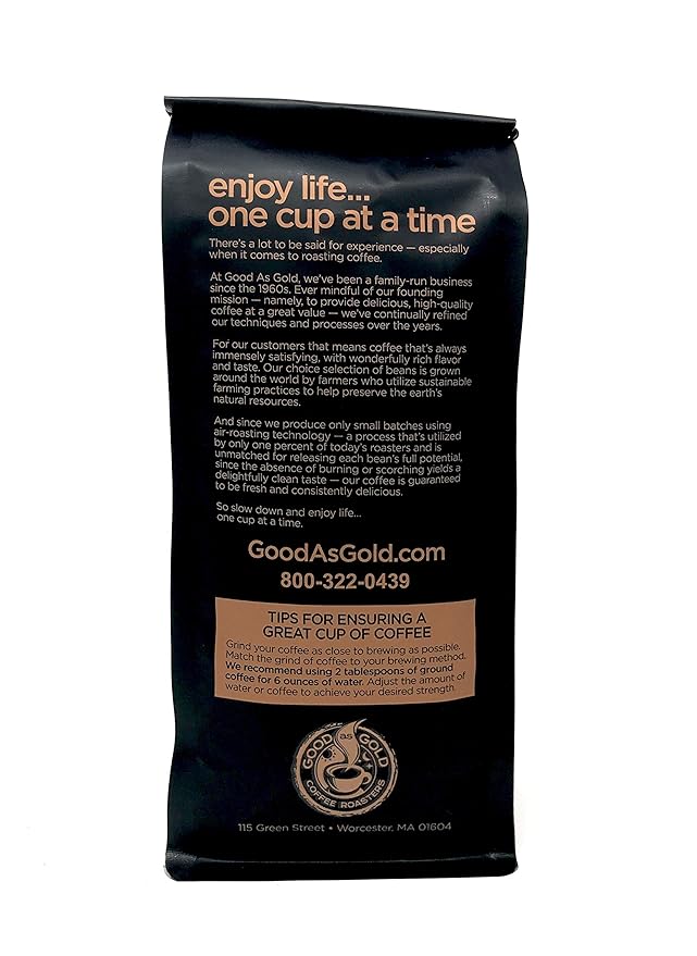 Good As Gold Coffee Roasters - Amaretto Flavored Whole Bean Coffee, 12 Oz