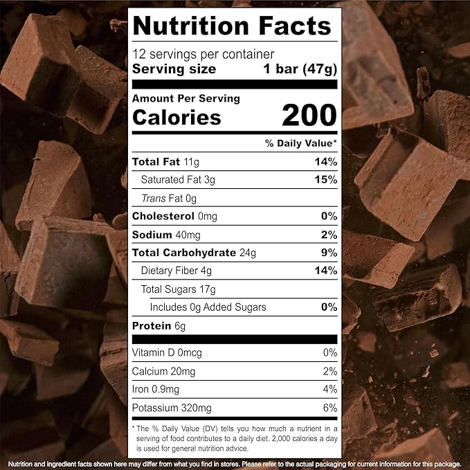 JONESBAR Organic Plant Based Protein Bars | Chocolate Peanut Butter | Fruit & Nut Bar, Kosher, Gluten Free, Breakfast Bars, School Snacks, Vegan Snack & Healthy Snacks for Adults and Kids (Pack of 12)