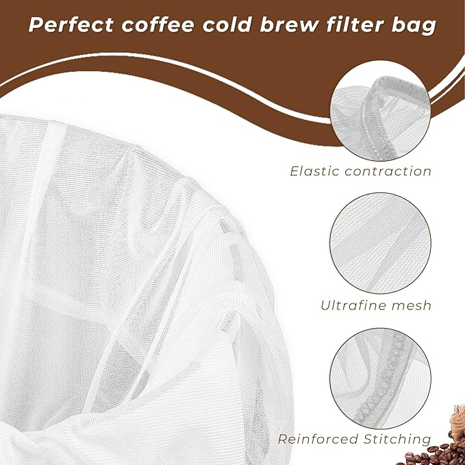 PalpitateC Replacement Toddy Filter Bag Compatible with Toddy Cold Brew System for 5 Gallon Cold Coffee Brew Filter Replacement Strainer Bag - Reusable (2 Pack)