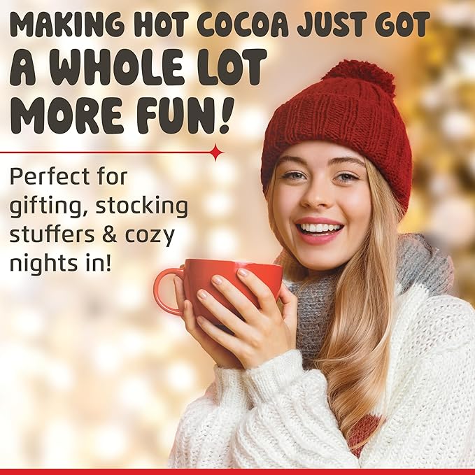 Hot Chocolate Bombs by Chocolate Works, Premium Hot Cocoa Bombs with Marshmallows, Made with Real Milk Chocolate, Dark Chocolate and White Chocolate, Pack of 6 Cocoa Bombs