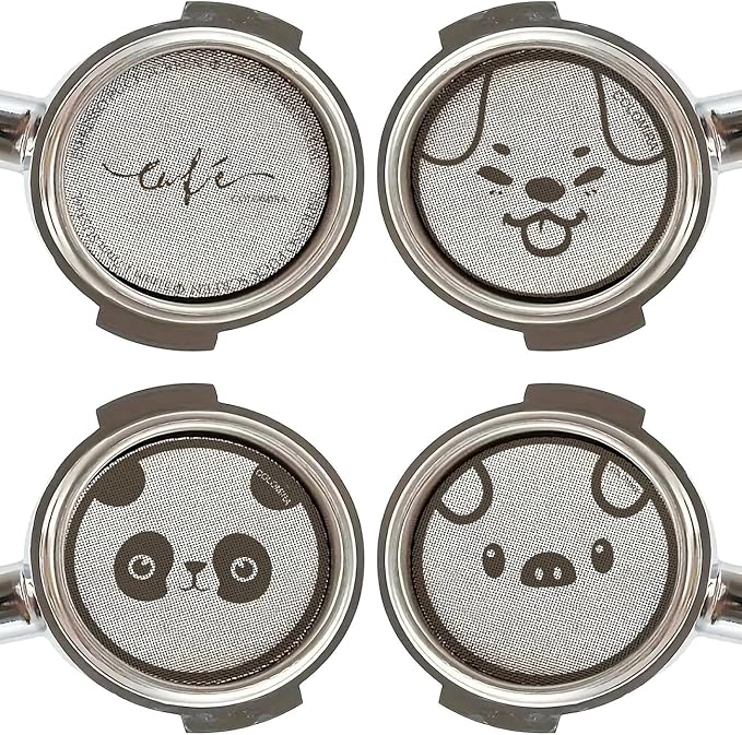 58mm Espresso Accessories Kit, Dosing Funnel and Puck Screen Set, Magnetic Coffee Funnel, 58.5mm Reusable Espresso Puck Screen, Espresso Tools(Panda)