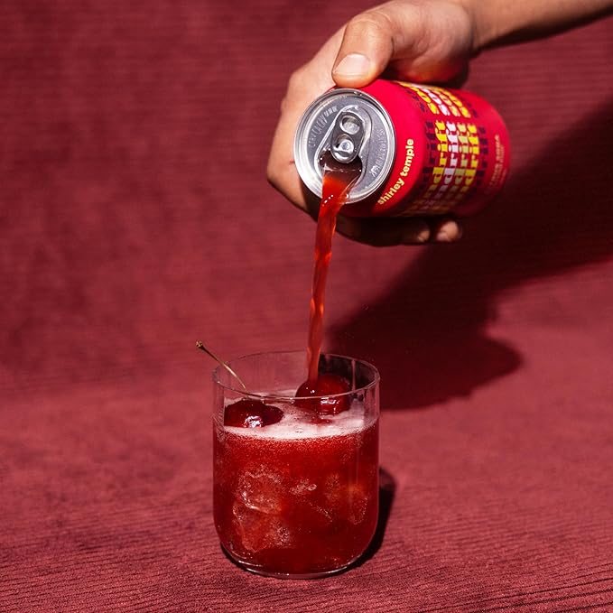 Spindrift "Shirley Temple" Cherry Citrus Soda Made with Real Squeezed Fruit 12 Pack Case