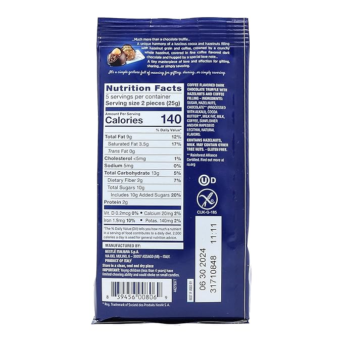 Perugina Coffee Chocolate Chocolate Pack of 4 (4.4 Ounce) Bag