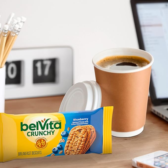 belVita Breakfast Bars Biscuits Variety Pack, 4 Flavors, 30 Total Packs, Christmas Stocking Stuffers, 6 Boxes (4 Biscuits Per Pack)