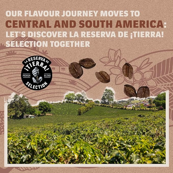 Lavazza Tierra! Selection Whole Bean Coffee Blend, Medium Roast, 2.2LB Bag , 100% Arabica, Rainforest Alliance Certified, sustainably grow
