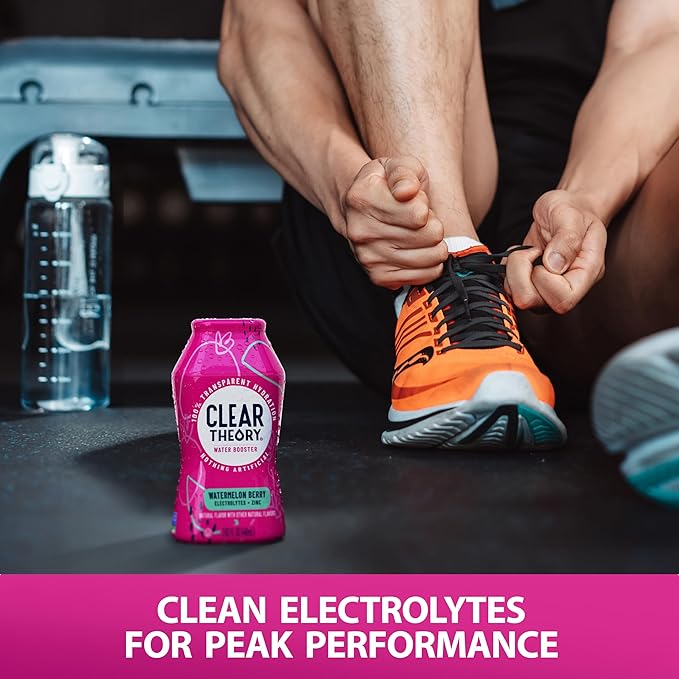 Clear Theory Water Flavoring Drops with Electrolytes – Electrolyte Drink Mix, [Watermelon Berry] Water Enhancer for Kids & Adults, Sugar-Free, Vegan, Gluten-Free, 1-Pack (1.62 fl oz Bottles)