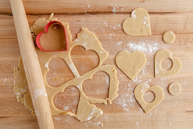 BāKIT Box Linzer Heart Cookies Baking and Activity Kit, Kids Heart Cookie Decorating Kit, International Snack Box of Cultural Learning and Fun Activities, Great for Kids Gifts