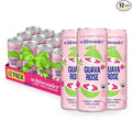 wildwonder Sparkling Probiotic Drink 12pk, For Gut Health & Immune Support, Guava Rose, 5g Prebiotic Fiber, Live Probiotics, Organic, Vegan, Low Sugar, 12 Pack, 12oz Can, As Seen on Shark Tank