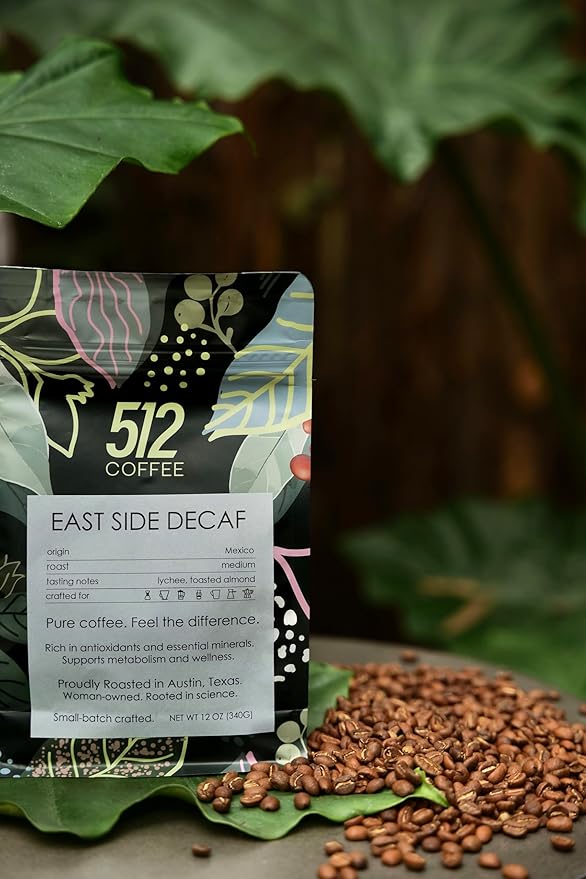 512 Coffee – Specialty Naturally Decaffeinated Whole Bean, Medium Roast – East Side DECAF – Freshly Hand-Roasted, Specialty Arabica, Premium Small Batch