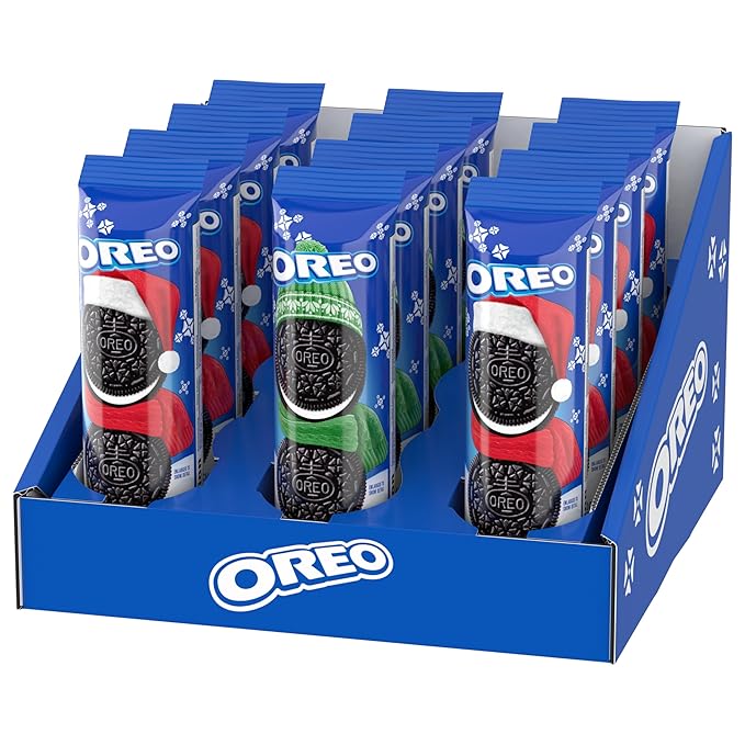 OREO Chocolate Sandwich Cookies, Holiday Cookies, 12 - 4 oz Stocking Stuffer Packs