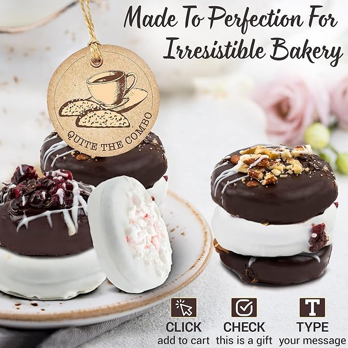 Pastry Perks Christmas Holiday Thanksgiving Gift Basket 12 Gourmet Chocolate-Covered Cookies, Holiday Gift Box for Men, Women, and Grandma – Birthday Treats & Food Delivery Ideas