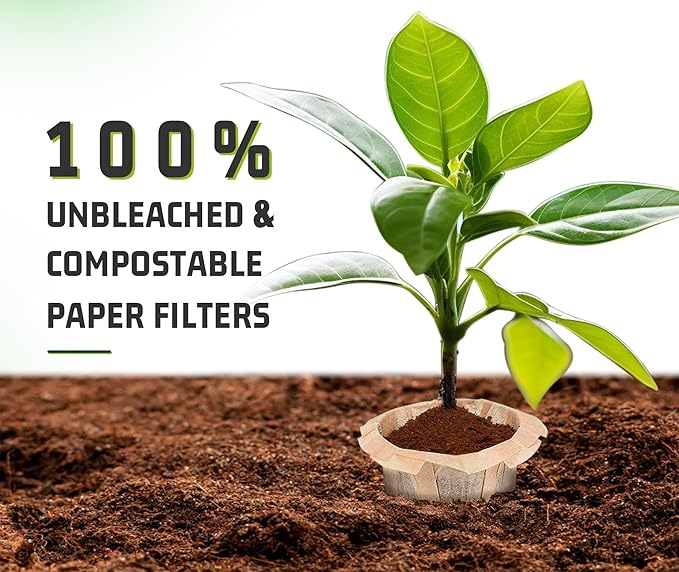 VIVI SKY Disposable K Cup Coffee Filters,400 Count Coffee Filter Paper Filters for Keurg Brewers Single Serve 1.0 and 2.0, Use with Reusable K Cup Coffee Pods (400, Unbleached)