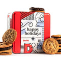 David’s Cookies Happy Holidays Assorted Cookies Gift Tin – 2lbs Soft and Gourmet Christmas Cookies Tin – Freshly Baked Holiday Cookies Gift Basket - All Natural and Handmade Christmas Cookies