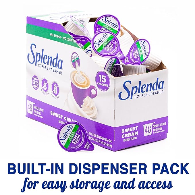SPLENDA Single Serve Coffee Creamer Cups, Sugar Free Sweet Cream, 48 Count