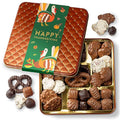 Thanksgiving Gift Basket, Assorted Gourmet Dark and White Chocolate Truffles, Holiday Treats in Elegant Gift Box, Bonnie and Pop