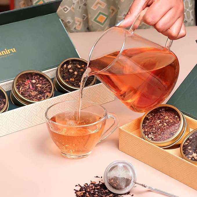 Teaniru, Gourmet Tea Collection – Pack of 100 | 6 Flavored Loose Leaf Tea Set | Gourmet Tea Gift Sets | Corporate Gifting & Bulk Gifts