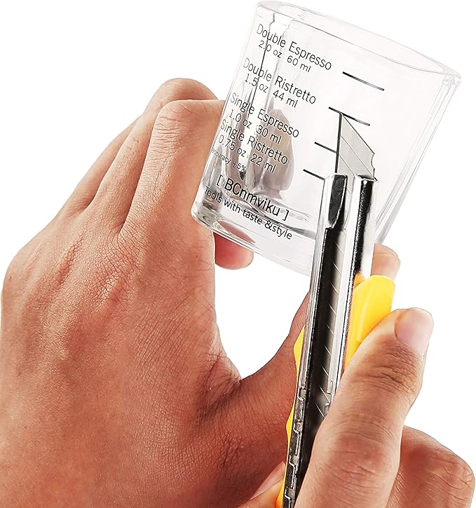 Espresso Shot Glass Liquid Heavy Sturdy Glass Shot Glasses Measuring cup Wine Glass 6 Pack 2oz/60ml By BCnmviku (Sturdy 6Pack)