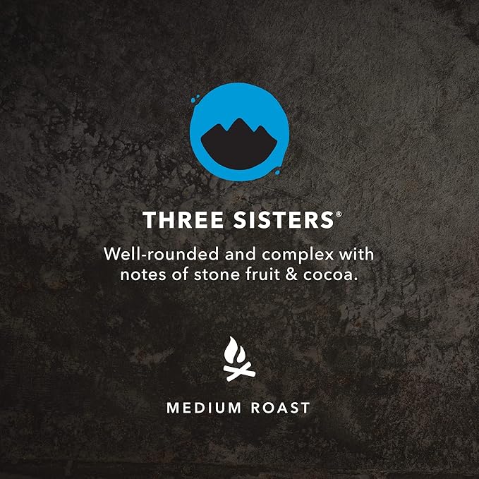 Kicking Horse Coffee Three Sisters, Medium Roast, Ground, Certified Organic, Fairtrade, Kosher, Black, 10 Oz, Pack of 6