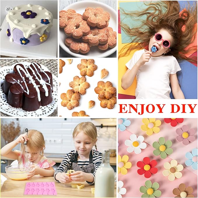 Silicone Lollipop Molds Candy Molds Silicone Sucker Molds Hard Candy Mold & 8 Rounds Nonstick Lollipop Mold With 20 Sticks for Candies,Bread,Jellies,Chocolate,Etc C