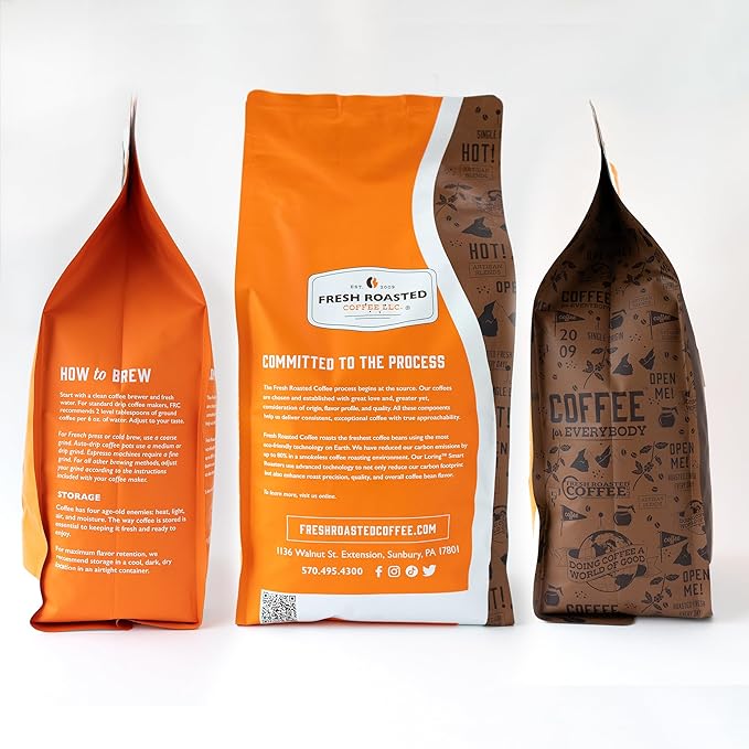 Fresh Roasted Coffee, Organic Black Knight | USDA Organic, Kosher | Dark Roast 5 lb (80 oz) Ground