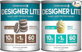 Designer Wellness, Designer Lite, Low Calorie Natural Protein, Prebiotic Fiber, Key Vitamins & Minerals, Vanilla Cupcake and Chocolate Cookies & Cream Bundle