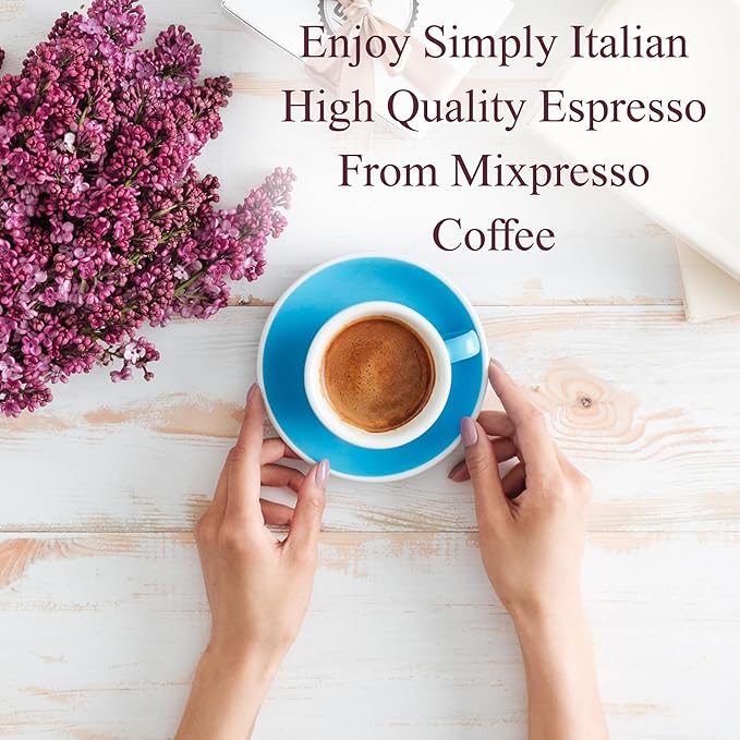 Mixpresso Classe Coffee Espresso Capsules Compatible With Nespresso Original Brewers, Single Cup Coffee Pods 100% from Italy, Medium Roast 80% Arabica Espresso, 50 Count Coffee Capsule Intensity 8/12