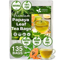 FreshDrinkUS Premium 135 Papaya Leaf Tea Bags, 100% Natural & Pure. Loose Leaf Herbal Tea. Made with Natural Material Tea Bags. No Sugar, No Caffeine, No Gluten, Vegan