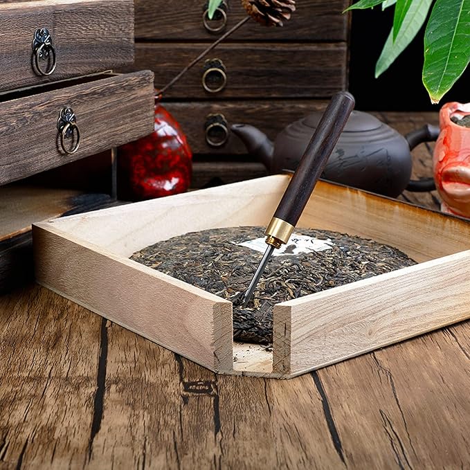 Zerodeko Wooden Tea Box Drawer, Vintage Tea Storage Box Holder, Coffee Sugar Bag Container for Home Office Packet Accessories