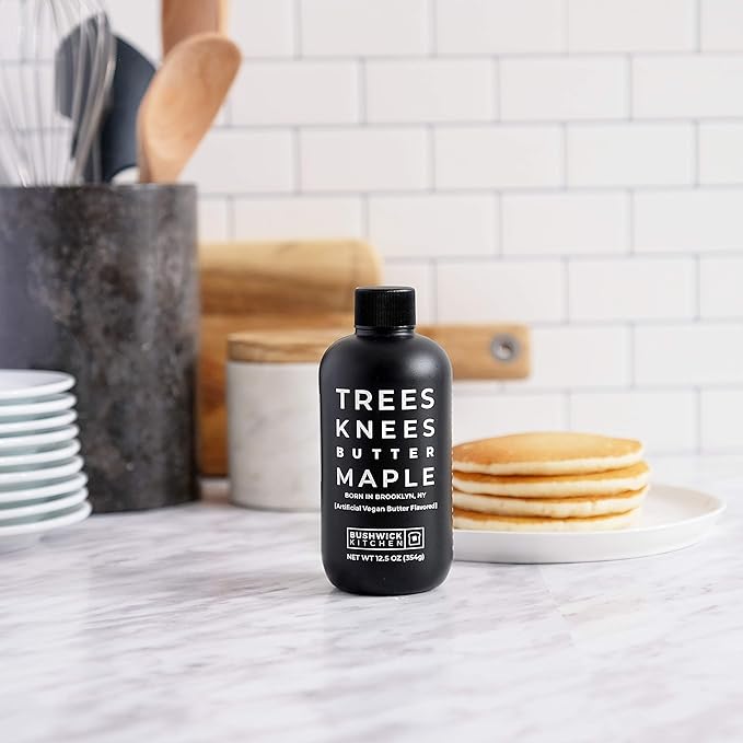 Trees Knees Butter Maple Syrup, Grade-A Organic Maple Syrup Infused with Savory Sea Salt, Vegan, Gluten Free & Made in the USA, Pure & All Natural, 11.5oz