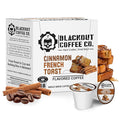 Blackout Coffee Cinnamon French Toast Flavored Pods - Freshly Roasted in the USA - K-Cup Compatible Single-Serve Coffee Pods (18 Count)