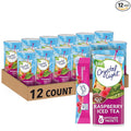 Crystal Light Raspberry Iced Tea Naturally Flavored Powdered Drink Mix, 72 ct Pack, 12 Canisters of 6 Pitcher Packets