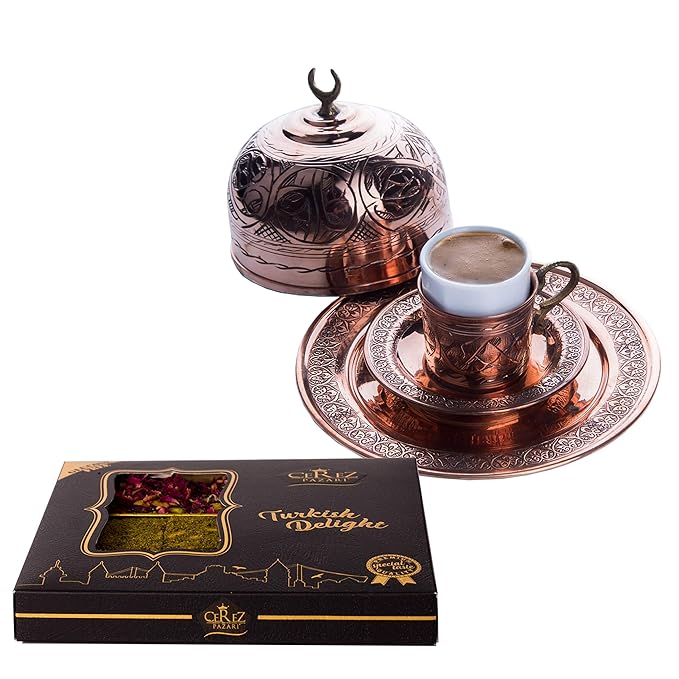 Cerez Pazari Turkish Delight Pistachio with Fantastic Rose & Pomegranate Flavour Experience in Luxury Gift Box 8.8 oz | Assorted Gourmet Soft Candy, Sweet Vegan Traditional Lokum (Loukoumi) (9-11 Pcs)