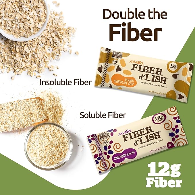NuGo Fiber d'Lish Blondie, 12g High Fiber, 160 Calories, 16 Count