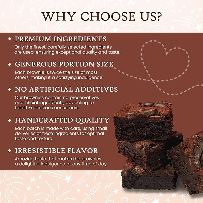 Ruth’s Gourmet Brookie (Brownie + Cookie) 3 Dozen – Gourmet Baked Treats | Delicious Gift with The Finest Ingredients | Guaranteed to Arrive Fresh