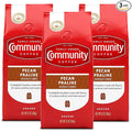 Community Coffee Pecan Praline Flavored 12 Ounces, Medium Roast Ground Coffee, 12 Ounce Bag (Pack of 3)